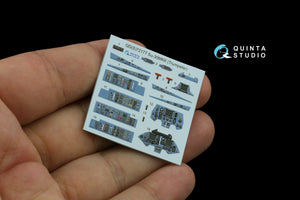 Quinta Studio QD+72177 Su-30MKK 3D-Printed &amp;amp; colored Interior on decal paper (Trumpeter) (with 3D-printed resin part) 1/72 – immagine 5