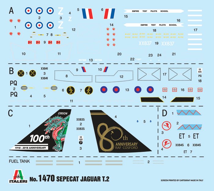 Italeri 1470 Jaguar T.2 RAF Trainer 1/72 – obrázek 3