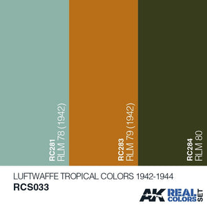 AK Interactive RCS033 LUFTWAFFE TROPICAL COLORS 1942-1944 3x10ml – Bild 2