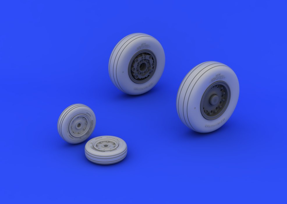 Eduard 648193 A-6 wheels 1/48 (HOBBY BOSS) – imagen 2