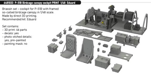 Eduard 6481033 P-51B Birdcage canopy cockpit PRINT EDUARD 1/48 – image 2