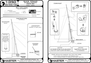 Master SM-350-100 RMS Titanic (Olympic, Britannic) – mast set (1/350) – image 3
