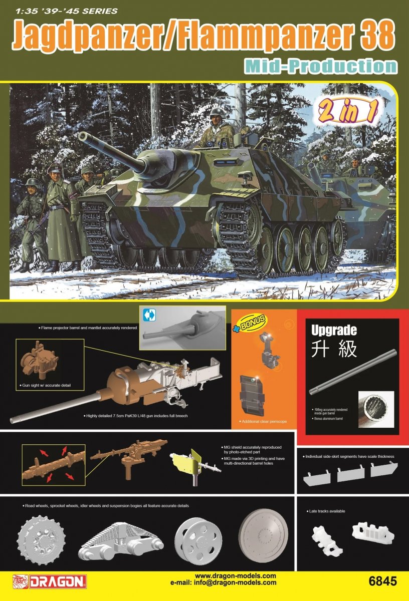 Dragon 6845 Jagdpanzer/Flammpanzer 38 Mid Production 1/35 – Bild 2