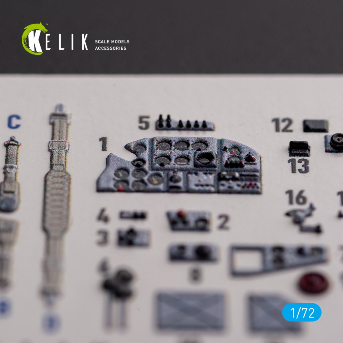 KELIK K72138 Il-2 Shturmovik - interior 3D decals for Tamiya kit 1/72 – immagine 3