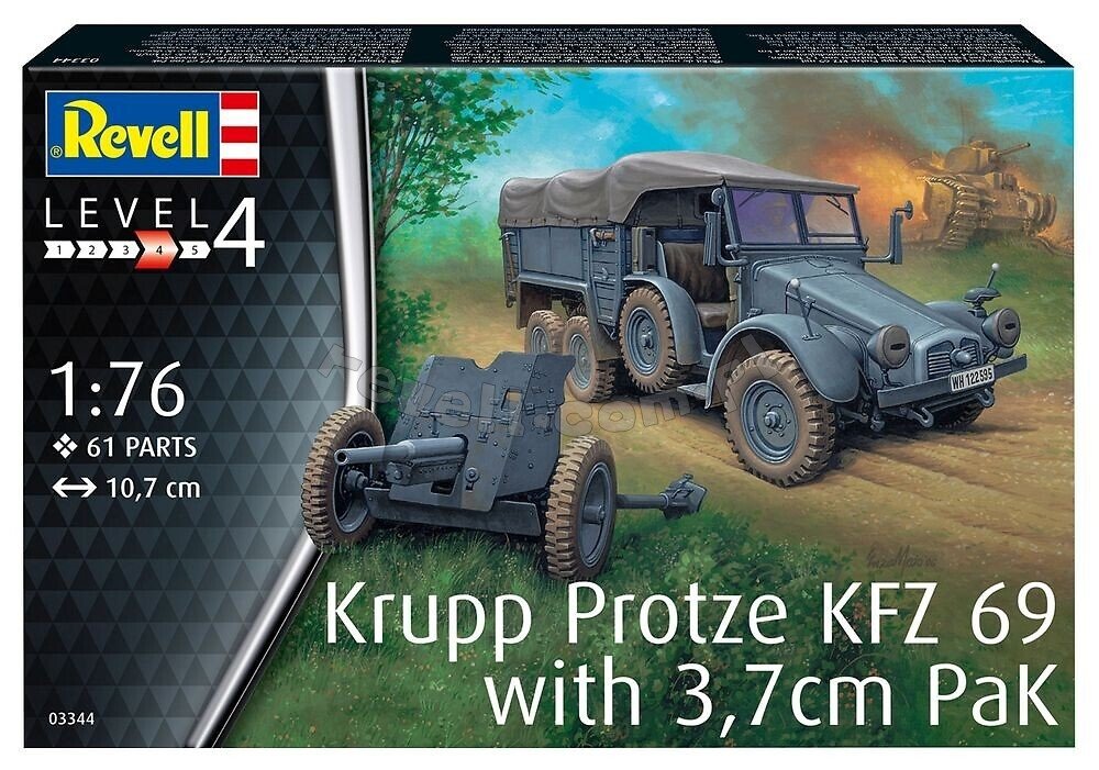 Revell 03344 Krupp Protze KFZ 69 with 3.7cm Pak 1/76