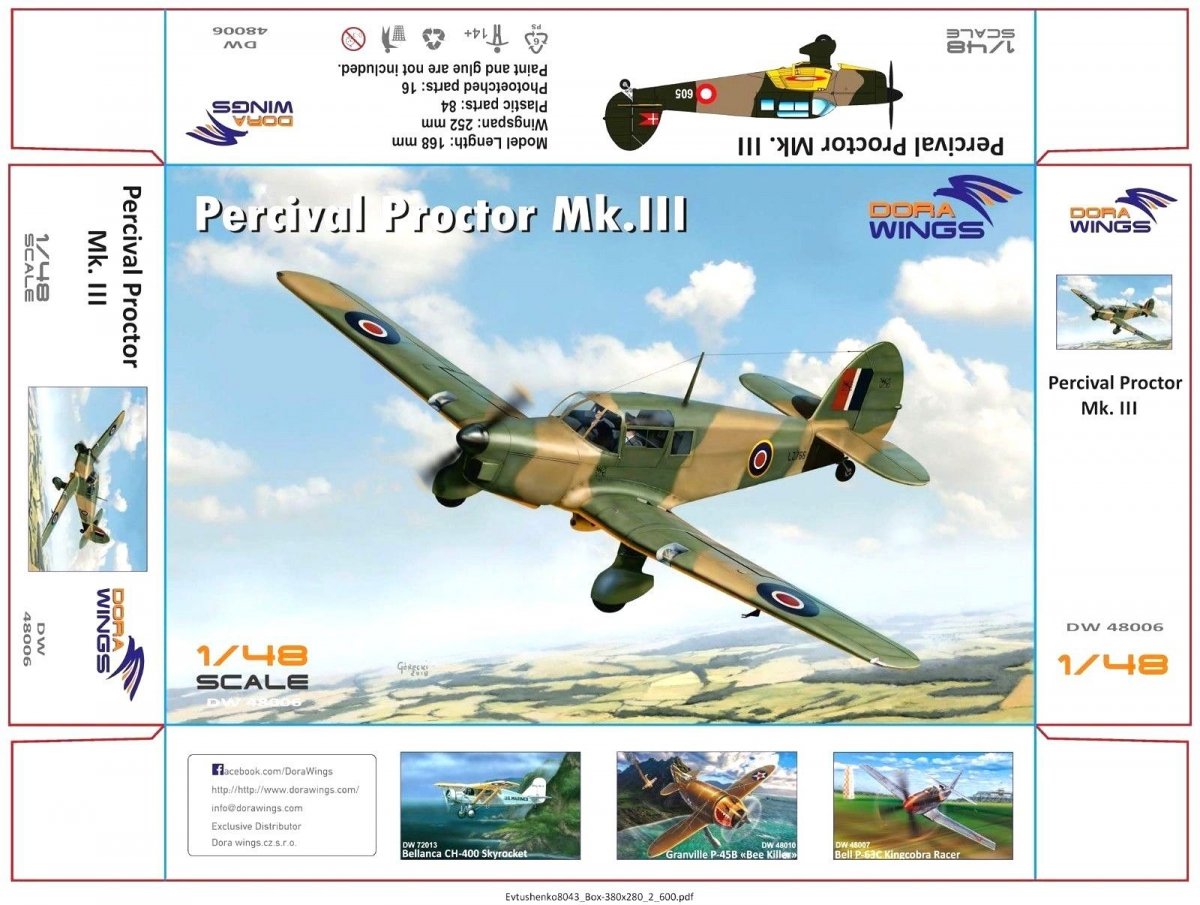 Dora Wings 48006 Percival Proctor Mk.1/2/3 1/48 – image 2