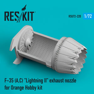 RESKIT RSU72-0220 F-35 (A,C) &amp;quot;LIGHTNING II&amp;quot; EXHAUST NOZZLE FOR ORANGE HOBBY KIT 1/72 – image 2