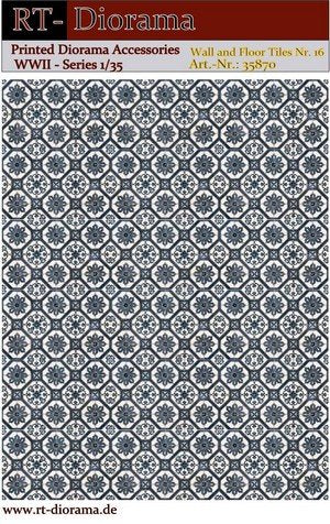 RT-Diorama 35870 Printed Accessories: Wall and Floor Tiles No.16 1/35