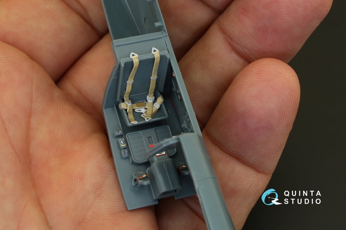 Quinta Studio QD48075 Bf-109G-2 3D-Printed &amp;amp; colored Interior on decal paper (for Eduard kit) 1/48 – immagine 8
