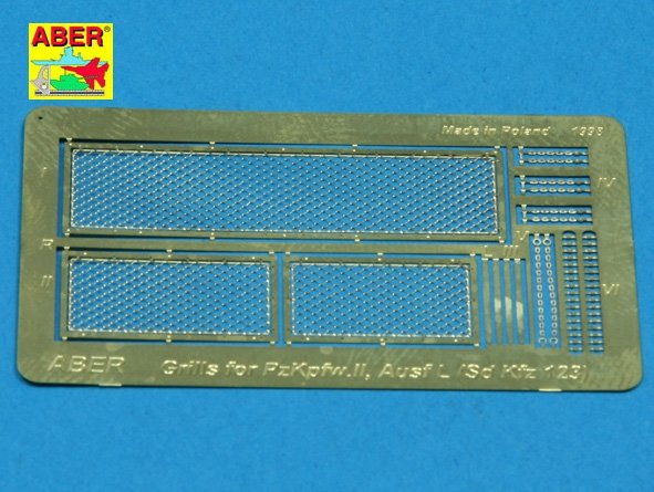 Aber 35G09 Grilles for German tank Pz.Kpfw. II, Ausf.L Luchs (SD.Kfz.123) (1/35)