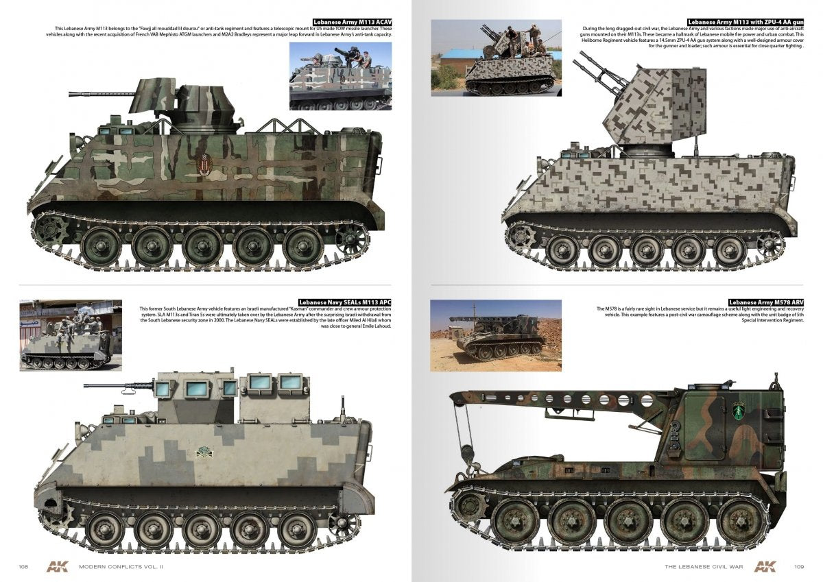 AK Interactive AK285 WARS IN LEBANON VOL. 2 – MODERN CONFLICTS PROFILE GUIDE VOL. II – image 7