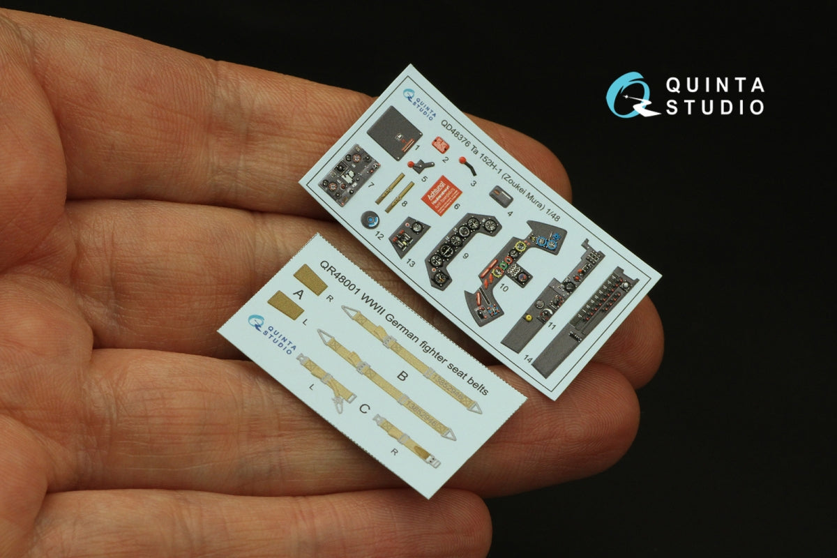 Quinta Studio QD48376 Ta 152H 3D-Printed &amp;amp; colored Interior on decal paper (Zoukei Mura) 1/48 – image 5