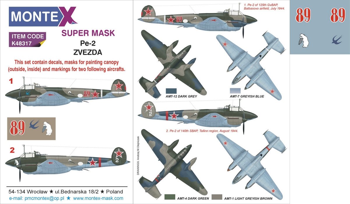 Montex K48317 Pe-2 1/48