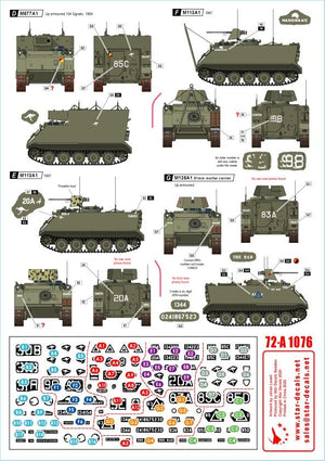 Star Decals 72-A1076 Australie au Vietnam n° 2. Véhicules blindés de transport de troupes australiens M113. M113A1, M125A1 et M577 à l&amp;#39;échelle 1/72 – image 2
