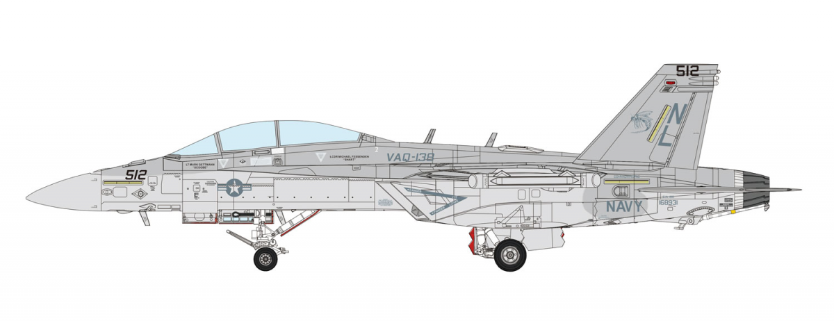 Meng LS-019 Boeing EA-18G Growler Electronic Attack Aircraft Yellow Jackets 1/48 – obrázek 14
