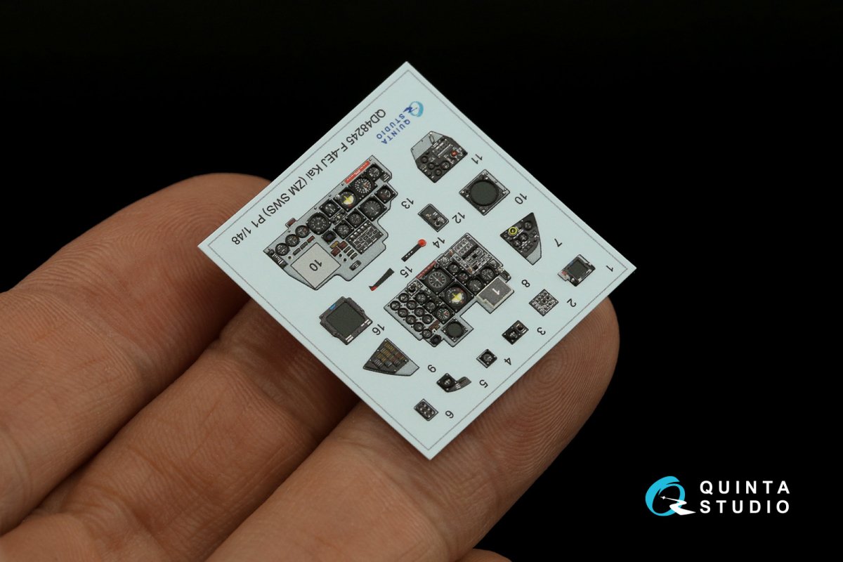Quinta Studio QDS-48245 F-4EJ Kai 3D-Printed &amp;amp; colored Interior on decal paper (ZM SWS) (Small version) 1/48 – obrázek 6