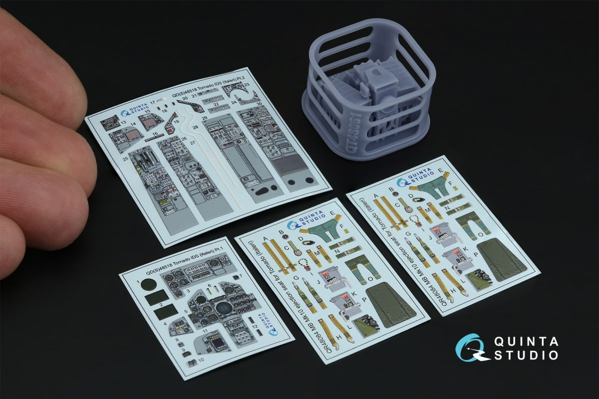 Quinta Studio QD+48518 Tornado IDS Intérieur coloré imprimé en 3D sur papier décalcomanie (Italeri) (avec pièces en résine imprimées en 3D) 1/48  – image 2