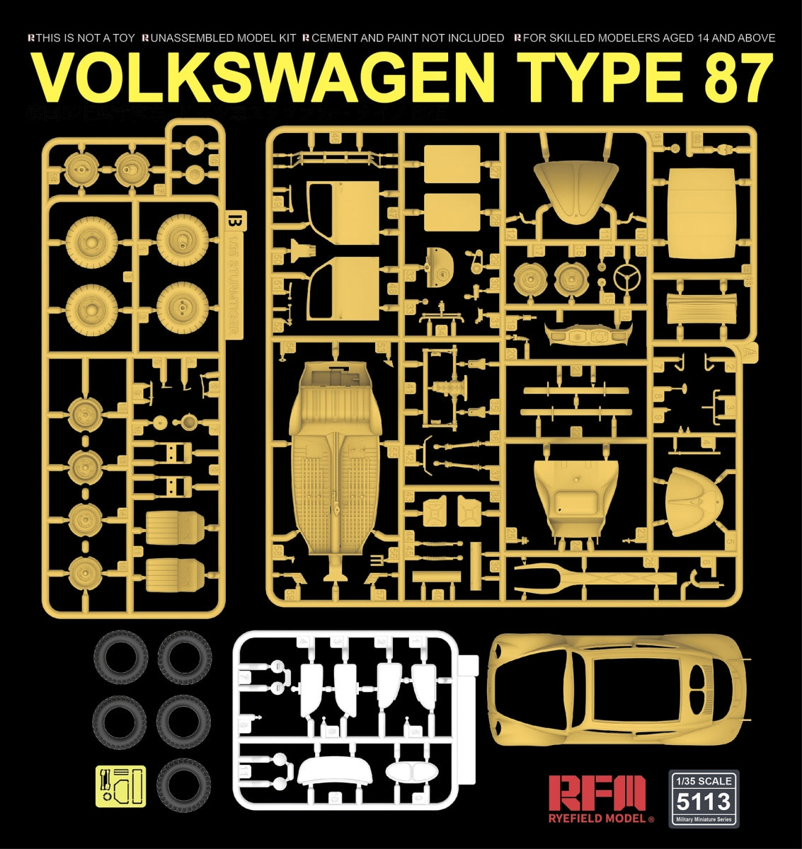 Rye Field Model 5113 Volkswagen Type 87 w/full interior 1/35 – Bild 4