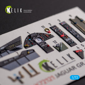 KELIK K72121 Jaguar GR.1/GR.3 - interior 3D decals for Italeri kit 1/72 – obrázek 2