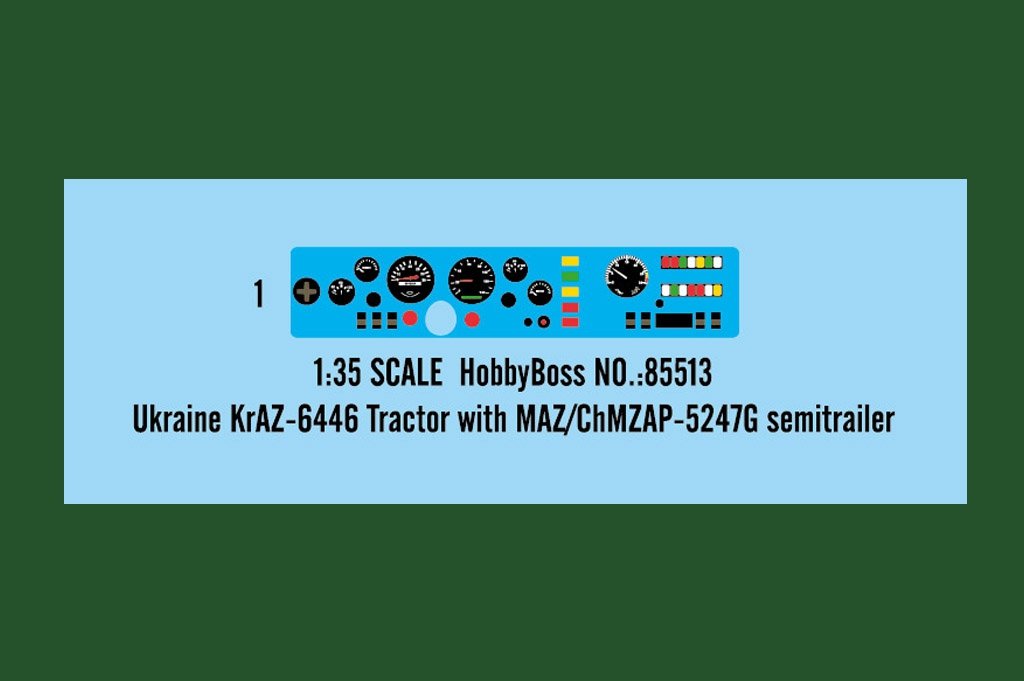 Hobby Boss 85513 Ukraine KrAZ-6446 Tractor with MAZ/ChMZAP-5247G semitrailer 1/35 – image 4