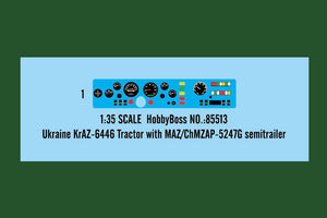Hobby Boss 85513 Ukraine KrAZ-6446 Tractor with MAZ/ChMZAP-5247G semitrailer 1/35 – image 4