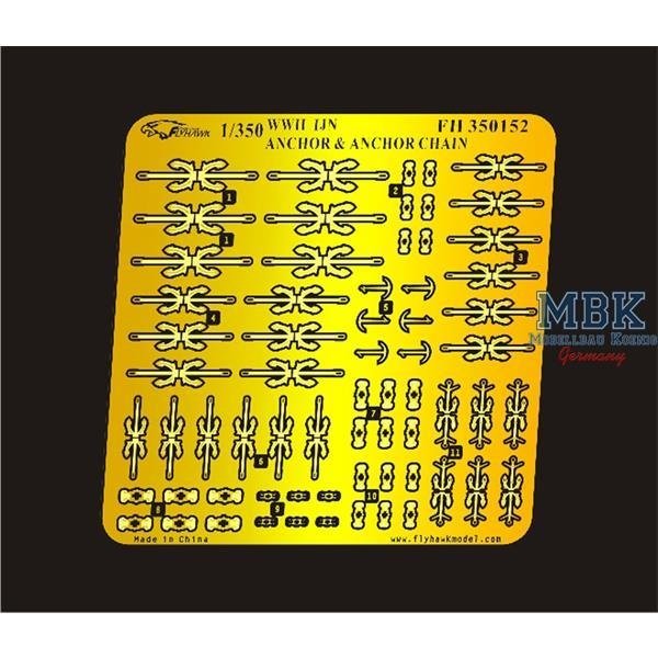 Flyhawk FH350152 WWII IJN Anchor &amp;amp; Anchor Chain 1/350