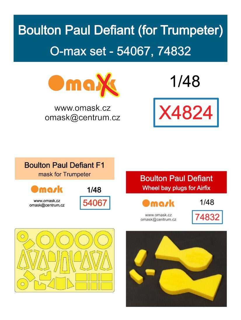 Omask X4824 Boulton Paul Defiant O-max set for Trumpeter 1/48