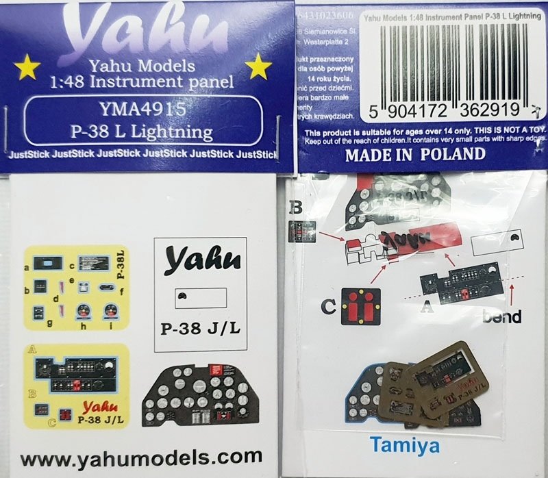 Yahu YMA4915 P-38 L Foudre Tamiya 1/48