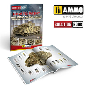 Ammo of Mig 6527 How to Paint WWII German Mid-War Vehicles SOLUTION BOOK 21 (Multilingual Book) – obrázek 2