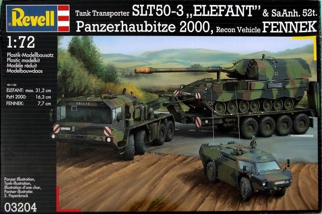 Revell 03204 SLT50-3 Elefant with Sa.Anh.52t &amp; PzH2000 &amp; Fennek (1/72)