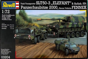 Revell 03204 SLT50-3 Elefant with Sa.Anh.52t &amp;amp; PzH2000 &amp;amp; Fennek (1/72)