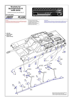 Aber 35A044 Side skirt brackets for Stug IV (1/35) – image 4