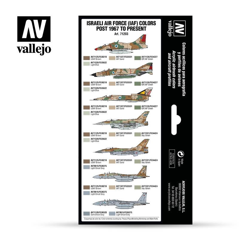 Vallejo 71203 Air War Color Series - Israeli Air Force (IAF) Colors Post 1967 to Present set – image 2