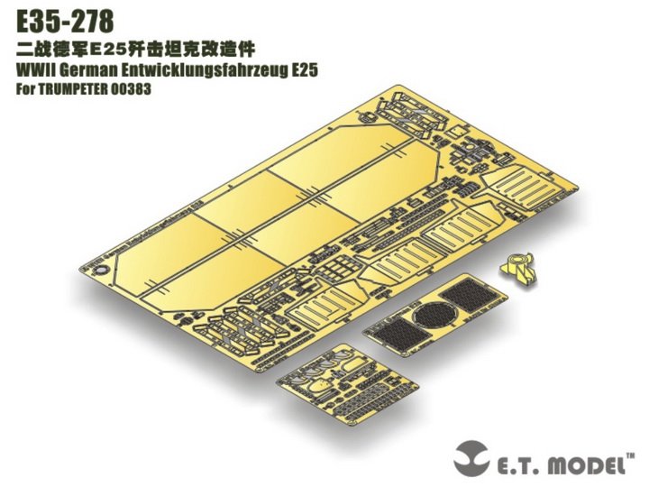 ET Model E35-278 WWII German Entwicklungsfahrzeug E25 For TRUMPETER 00383 1/35