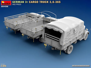 Miniart 35456 GERMAN 3T CARGO TRUCK 3,6-36S MID PROD 1/35 – zdjęcie 6