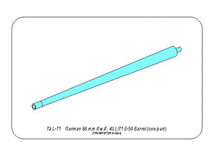 Aber 72L-71 Germ.88 mm Kw.K. 43 L/71 E-50 Barrel (one part) 1/72 – obrázek 8