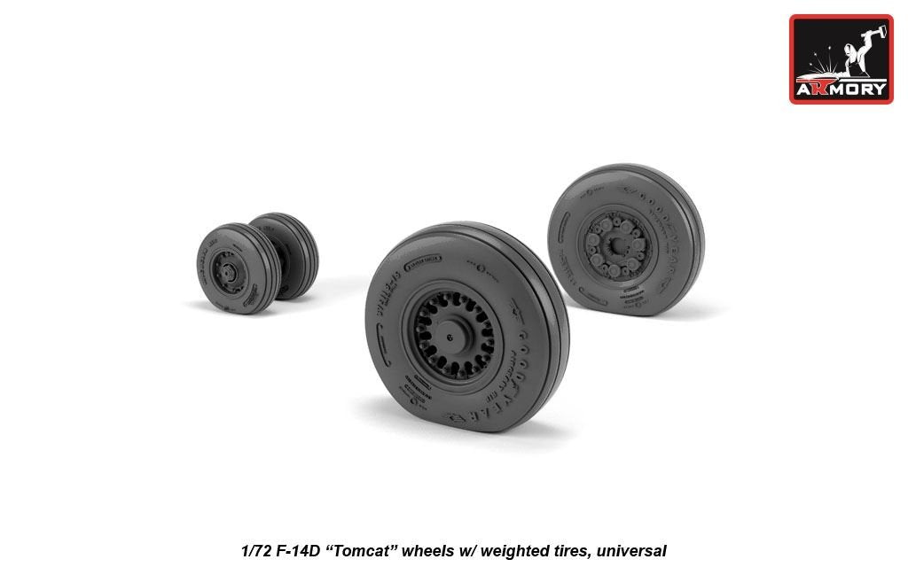 Armory Models AW72332 F-14D Tomcat late type wheels w/ weighted tires 1/72 – image 3