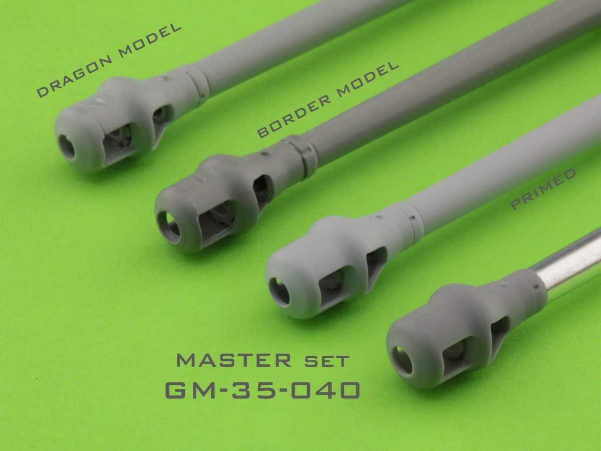 Master GM-35-040 PzKpfw VI Tiger I - 88 mm gun barrel KwK36 L/56 - early version of the muzzle brake 1/35 – imagen 5