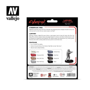 Vallejo 72308 Cyberpunk RED Lawmen Paint Set 8x17ml – obrázek 2