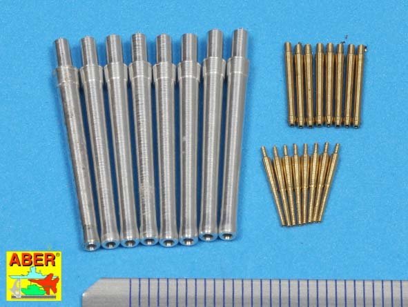 Aber 350L-64 Set of Barrels for HMS Warspite battleship- 15” Mk.Ix 8; 6” Mk.XII x 8; 4” Mk.XVI x 8 (1/350) – Bild 2