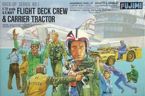 Fujimi 350011 USNavy Flight Deck Crew &amp;amp; Carrier Tractor 1/72