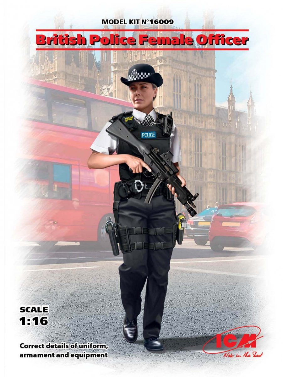 ICM 16009 British Police Female Officer 1/16