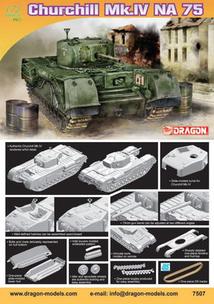 Dragon 7507 Churchill Mk. IV NA 75 1/72 – image 2