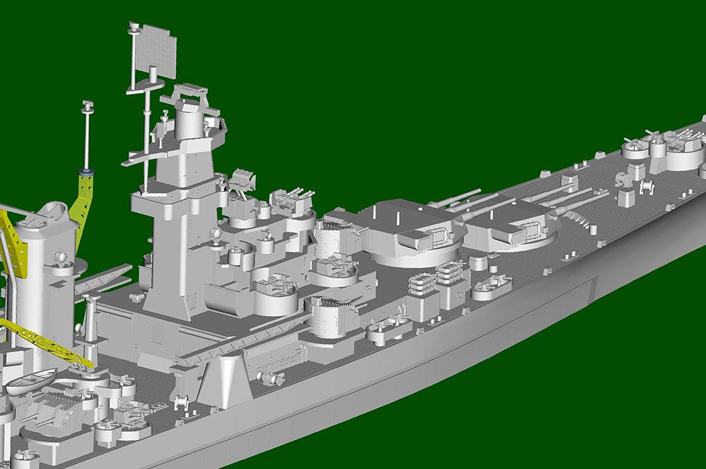 Trumpeter 06740 USS Hawaii CB-3 1/700 – imagen 8
