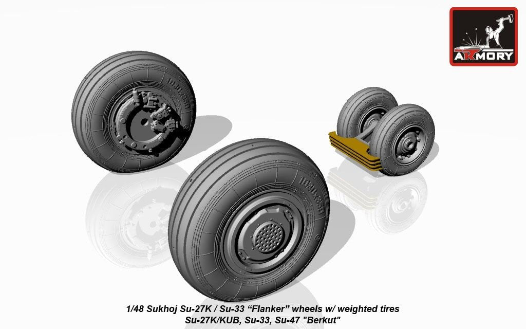 Armory Models AW48023 Sukhoj Su-27K / Su-33 Flanker wheels 1/48 – Bild 5