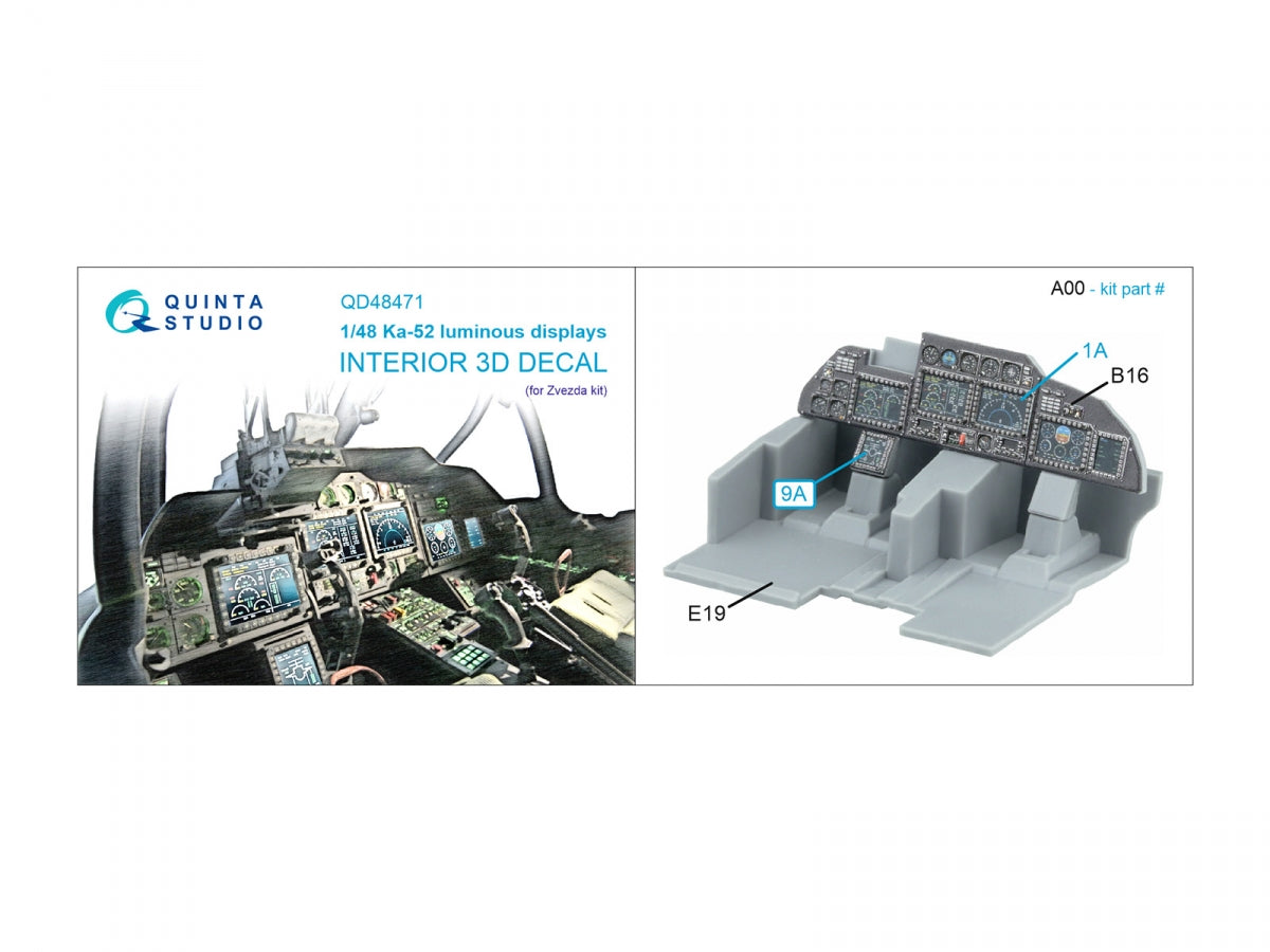 Quinta Studio QD48471 Ka-52 luminous displays for QD48470/QDS-48470 sets (Zvezda) 1/48 – obrázek 8