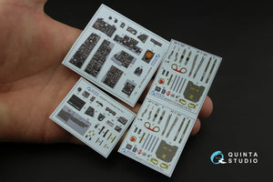 Quinta Studio QD32037 F-4J 3D-Printed &amp;amp; colored Interior on decal paper (for Tamiya kit) 1/32 – image 2