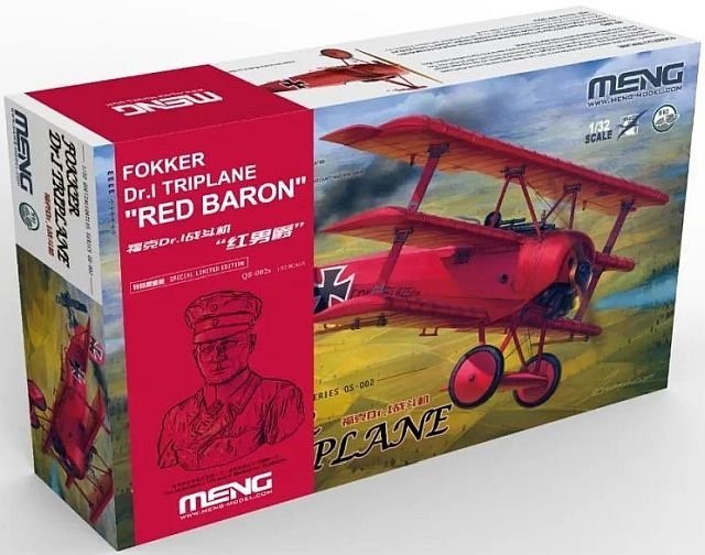 Meng Model QS-002S Fokker Dr.I Triplane &amp;quot;Red Baron&amp;quot; 1/32