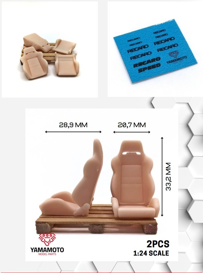 Yamamoto YMPTUN112 Sport Seats - Recaro Speed ​​1/24 – image 2
