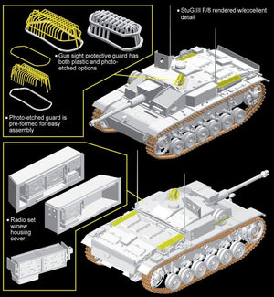 Dragon 6620 StuG. III F/8 Early Production Italy 1943 1/35 – obrázek 2